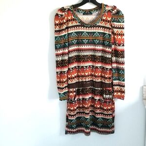QED London ASOS dress Aztec Pattern
